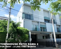 FOR RENT TOWNHOUSE PATIO RAMA 2 27,000 THB