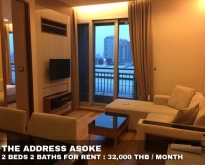 FOR RENT THE ADDRESS ASOKE 2 BEDS 2 BATHS 32,000