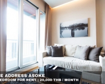 FOR RENT THE ADDRESS ASOKE 1 BED 36 SQM. 20000 THB